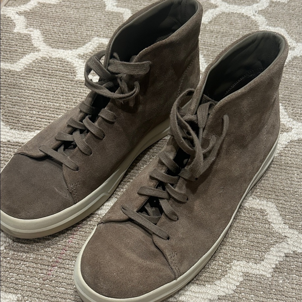Men's Taupe Brown High-Top Sneakers